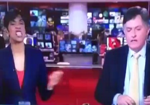 حرکت زشت مجری “بی بی سی” در پخش زنده + فیلم