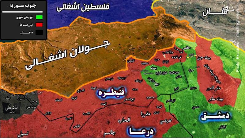 دمشق چگونه از خطر سقوط گریخت / چه مناطقی از استان دمشق در کنترل ارتش سوریه و تروریست هاست؟ + نقشه میدانی