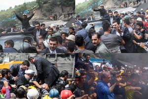 اعتراض شدید معدنچیان یورت به رئیس جمهور/ روحانی مجبور به ترک معدن شد/ سخنان یک معدنچی: آقای روحانی تا الان کجا بودی؟!+تصاویر و فیلم