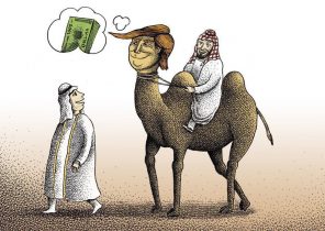 واکنش کاریکاتوریست های جهان به سفر ترامپ به عربستان/کارتون