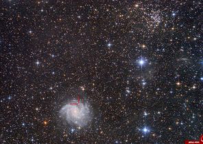 عکس روز ناسا / خوشه ستاره‌ای، کهکشان و ابرنواختر