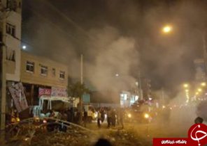 انفجار و آتش سوزی مهیب در هاپیر مارکت شیراز + تصاویر