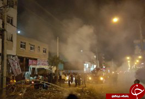 انفجار و آتش سوزی مهیب در هاپیر مارکت شیراز + تصاویر