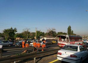 جزئیات تصادف زنجیره ای در بزرگراه کرج – تهران/ رانندگان تماشاگرحادثه باعث تشدید و ادامه ترافیک شده اند