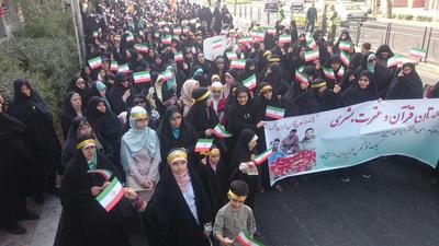 تجمع بانوان کرج در روز گرامیداشت حجاب و عفاف + عکس