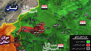 ارتباط تروریست‌ها در جنوب غرب دمشق با دنیای خارج قطع شد/ هلاکت ۶ فرمانده بلندپایه جبهه النصره در قنیطره + نقشه میدانی