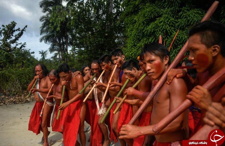 تصاویری جالب از قبیله ای ناشناخته در قلب جنگل آمازون
