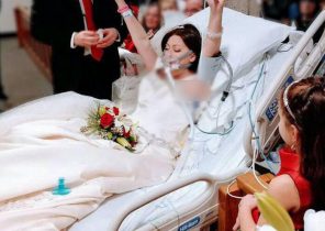 دختر سرطانی در بیمارستان به آخرین آرزوی زندگی اش رسید +تصاویر