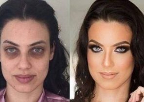 تصاویر باورنکردنی این خانم ها قبل و بعد از آرایش صورت 