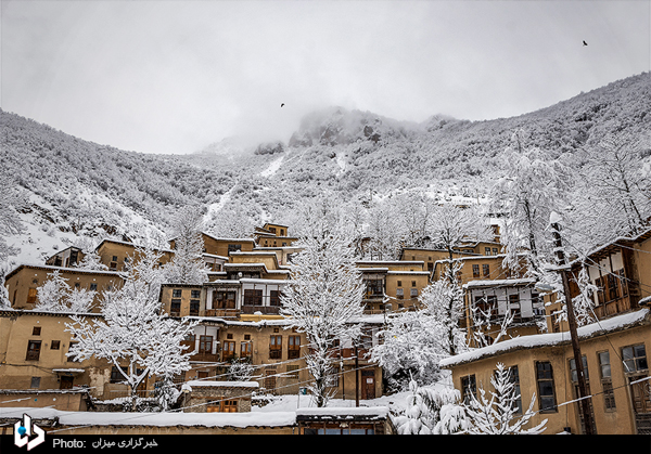 بارش برف در روستای تاریخی ماسوله عکاس/تصاویر
