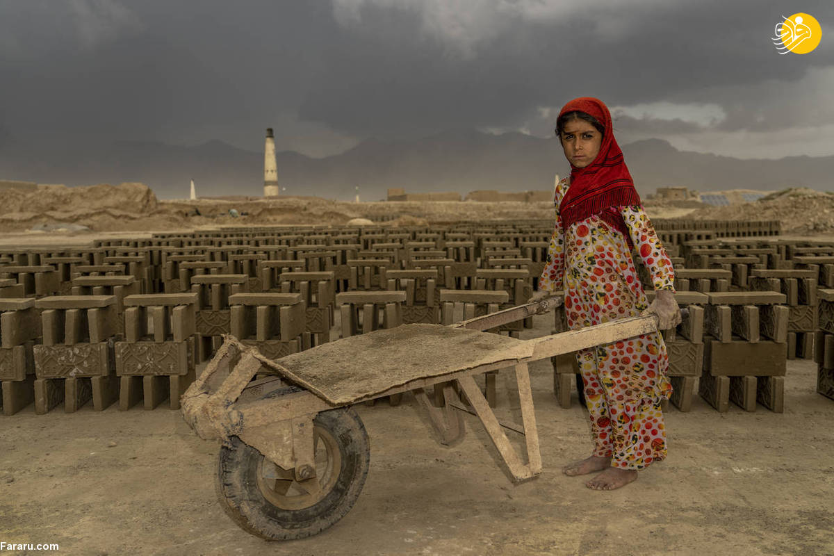 (تصاویر) کار کمرشکن کودکان افغان در کوره‌های آجرپزی