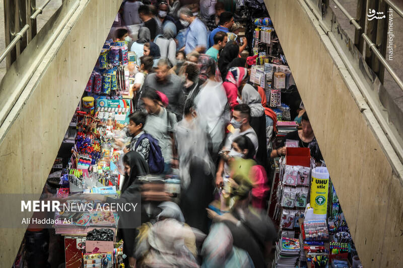 عکس/ بازار لوازم التحریر در آستانه بازگشایی مدارس