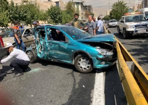 عکس/ تصادف کامیون با ۶ خودرو در تهران
