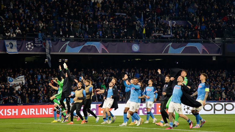صعود ناپولی به مرحله یک چهارم نهایی لیگ قهرمانان اروپا برای اولین بار در تاریخ
