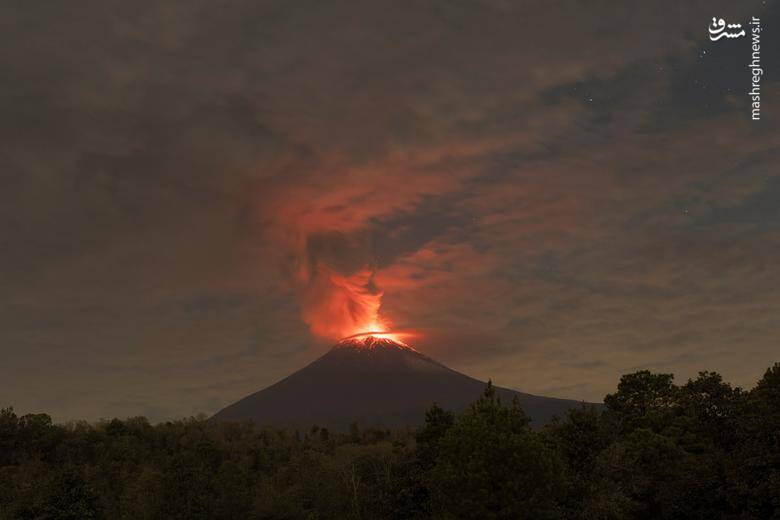 عکس/ فوران آتشفشان پوپوکاتپتل در مکزیک