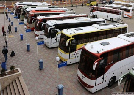 ناوگان حمل و نقل مسافری آماده اعزام زائران به مشهد مقدس