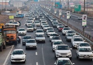 ترافیک سنگین در آزادراه قزوین ـ کرج ـ تهران