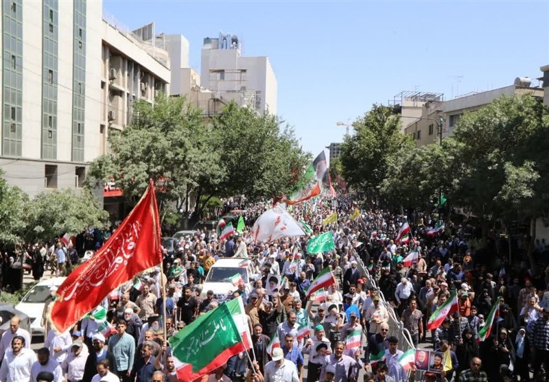 جمعه خشم ایرانی‌ها علیه اسرائیل/ فریاد انتقام مردم در راه‌پیمایی نصر + فیلم