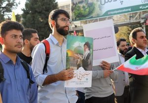 وقتی جبهه مقاومت دیگر مرز ندارد/ دانشجویان البرز صدای مظلومیت غزه شدند + تصاویر