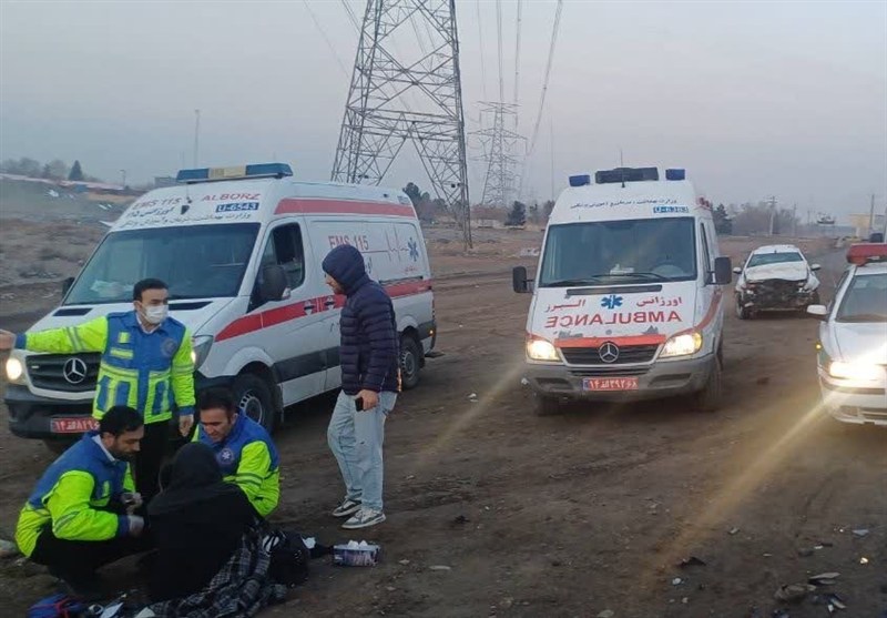 تصادف زنجیرهای در اتوبان قزوین ـ کرج با ۷ مصدوم